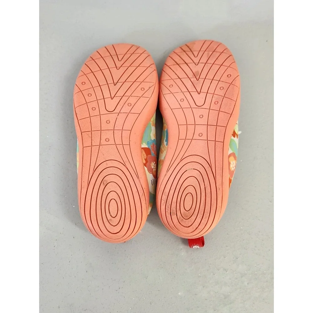 Reima Water Shoes Kids Size 13 Orange Floral Excellent UV 50+ Protection Beach